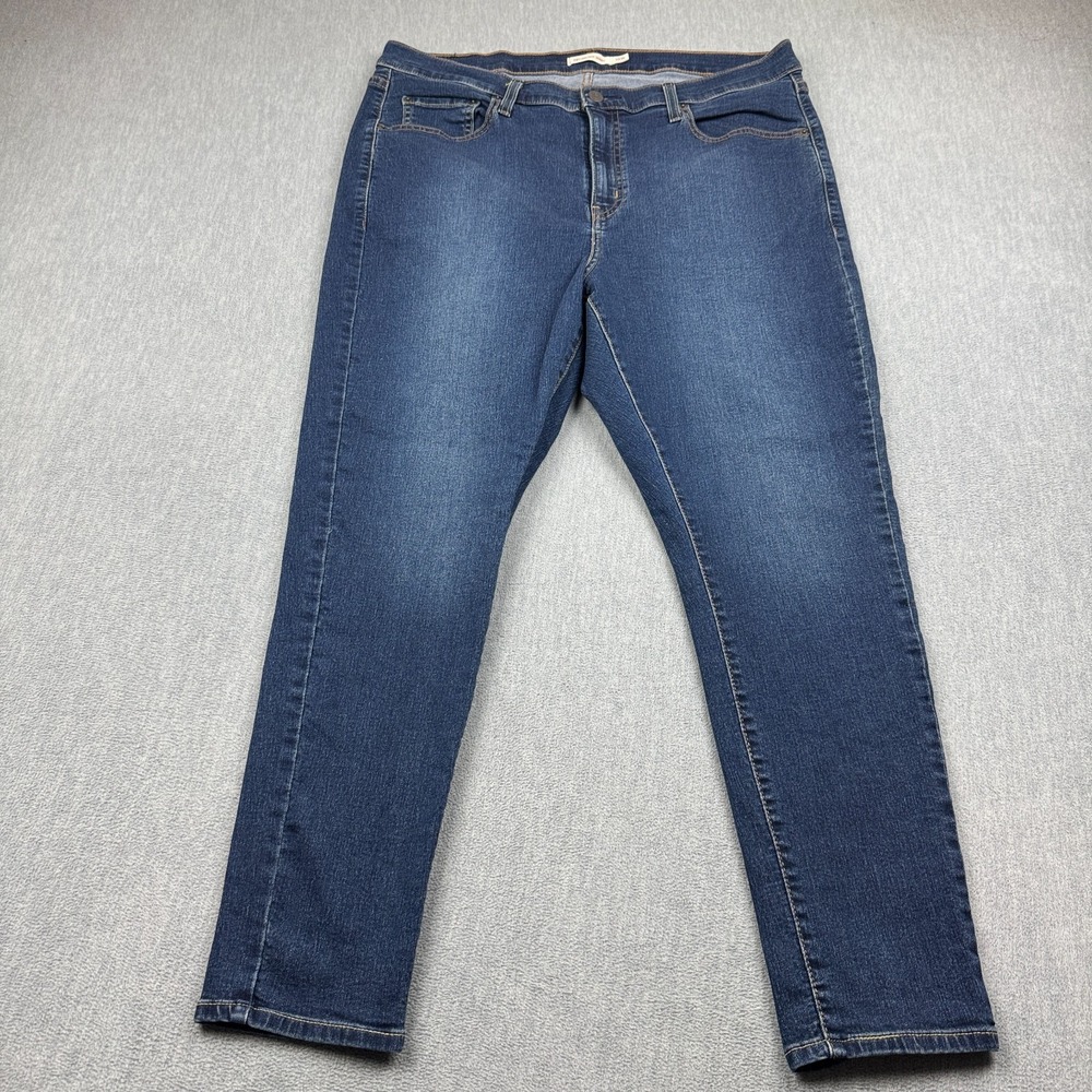 Levis Jeans Women 18W 36x28 Blue 721 High Rise Skinny Medium Wash Stretch Pants